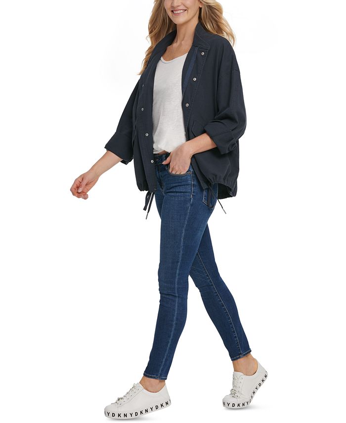 DKNY Jeans Sequin-Logo Utility Jacket & Reviews - Jackets & Blazers ...