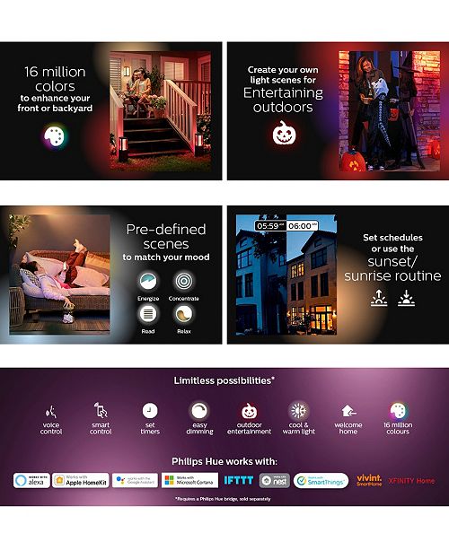 Shop Philips Hue Econic Outdoor White Color Wall Lantern 2 Pack Bundle On Sale Overstock 29739264