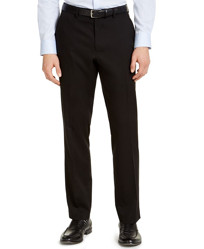 Perry Ellis Men's Slim-Fit Stretch Black Solid Suit - Macy's
