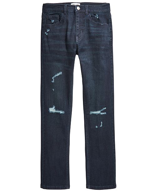 Ring Of Fire Distressed Denim Slim Fit Jeans Big Boys 8 20