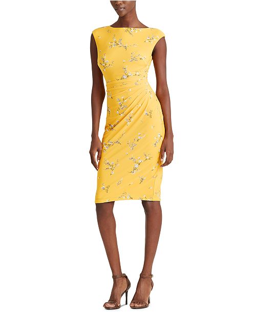 Lauren Ralph Lauren Petite Ruched Boatneck Dress Reviews