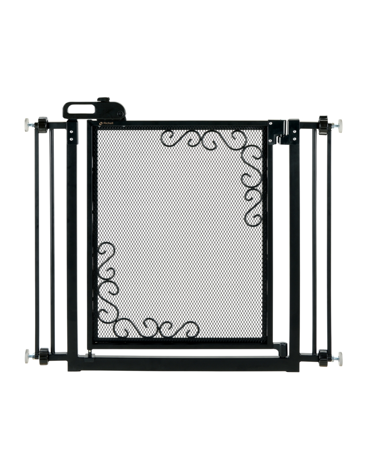 One-Touch Metal Mesh Pet Gate - Pewter