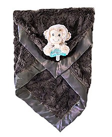 Plush Luxie Pocket Blanket with Pocket and Strap Holder with Razbuddy and Jollypop Pacifier