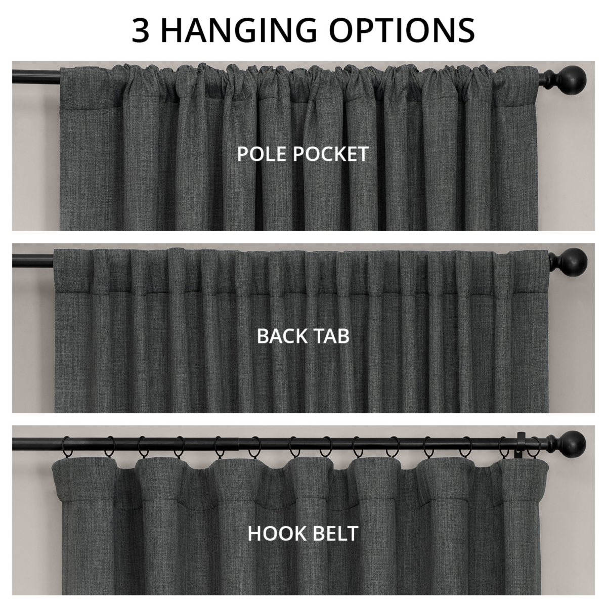 Half Price Drapes Extra Wide Textured Faux Linen Room Darkening Curtain
