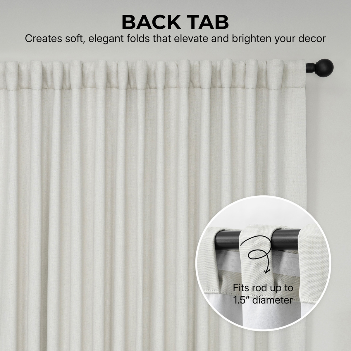 Half Price Drapes Extra Wide Textured Faux Linen Room Darkening Curtain