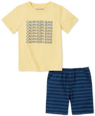 calvin klein t shirt and shorts