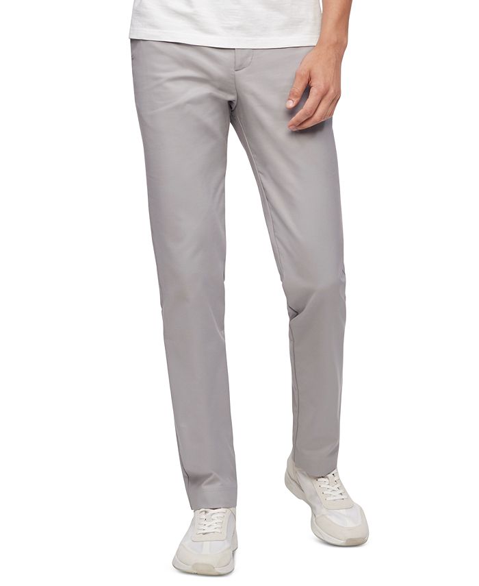 Calvin Klein Men's Slim-Fit Modern Stretch Chino u0026 Reviews - Pants - Men -  Macy's calvin klein chino