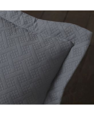 100% Cotton Basketweave Matelasse All-Season 2-Piece Coverlet Set, Twin