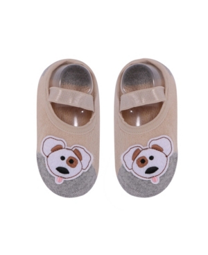 Nwalks Baby Boys and Girls Anti-Slip Cotton Socks with Dog Applique