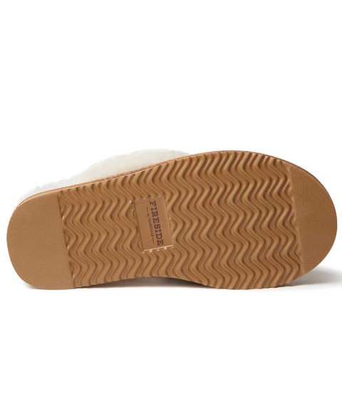 Женские Fireside by Dearfoams Women's Sydney Genuine Shearling Scuff Slipper