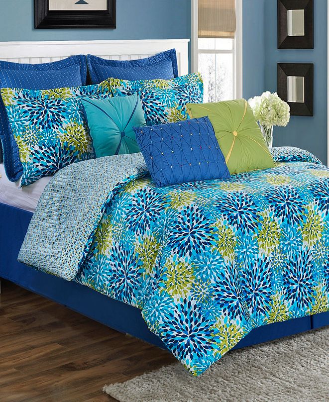 Fiesta Calypso Garden 3Piece Twin Comforter Set & Reviews Home Macy's