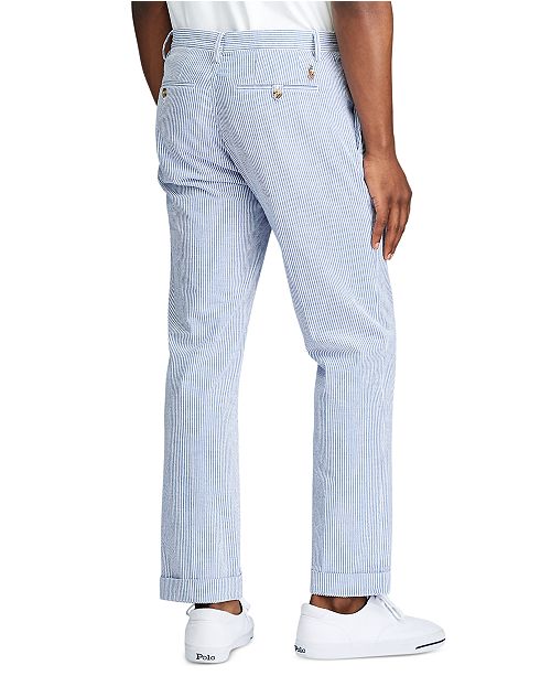 Polo Ralph Lauren Men's Stretch Straight-Fit Seersucker Pants & Reviews ...