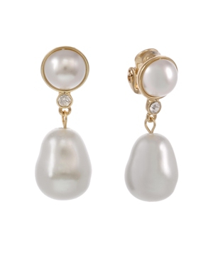 image of Laundry by Shelli Segal Pearl Drop Clip Earrings