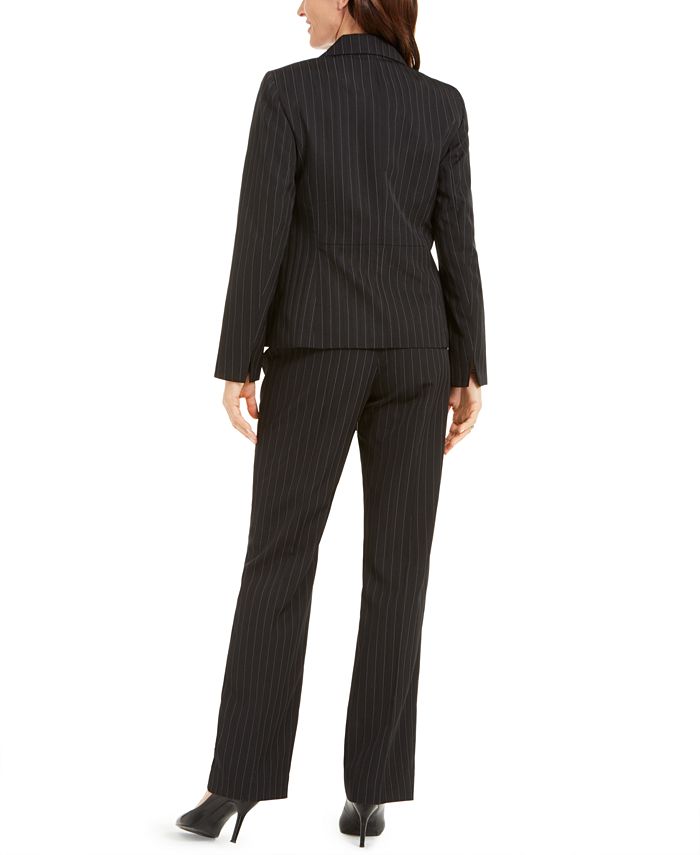 Le Suit Pinstriped Pantsuit - Macy's