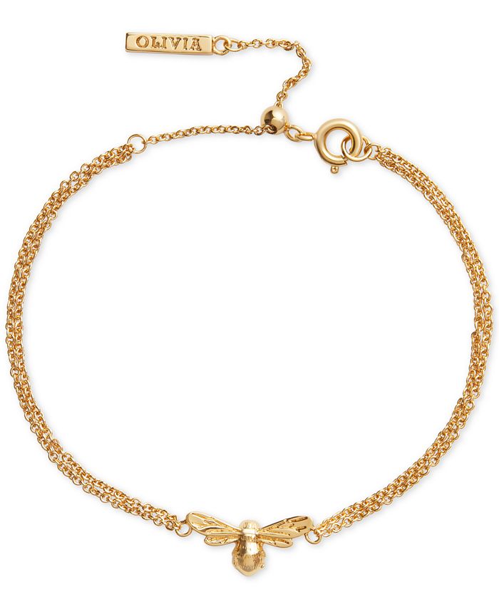 Olivia Burton Lucky Bee Pendant Chain Bracelet - Macy's