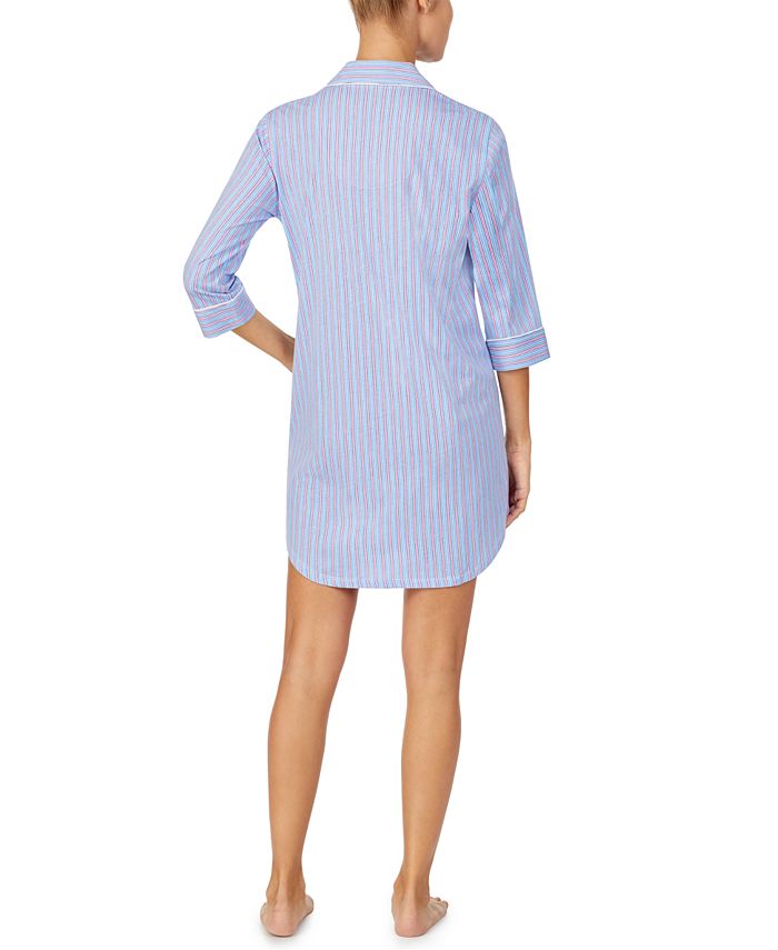 Lauren Ralph Lauren Striped Jersey Knit Sleep Shirt Macy's