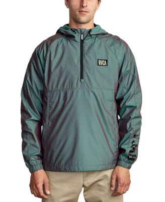 RVCA - Men's Hazed Iridescent DWR 1/2-Zip Hooded Jacket