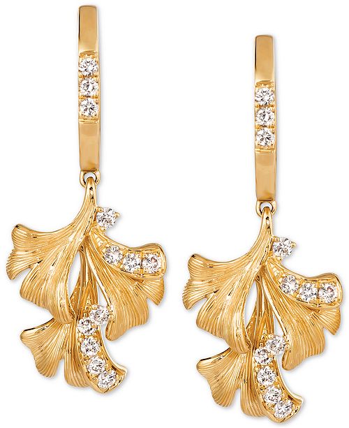 Le Vian Nude Diamond Flower Drop Earrings (3/8 ct. t.w 