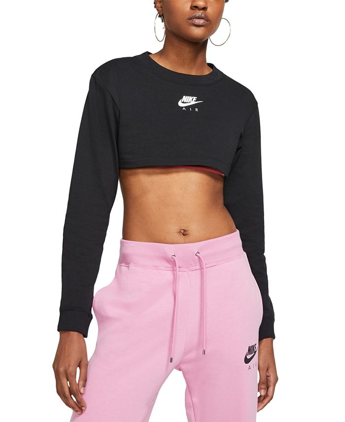 heuvel rand Opa Nike Women's Air Cotton Cropped Long-Sleeve Top - Macy's