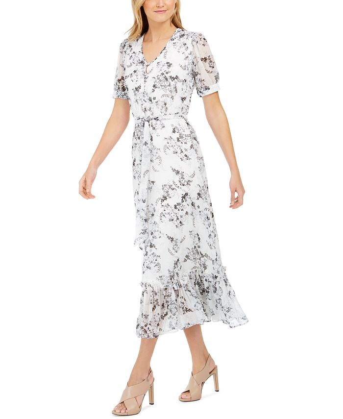 Calvin Klein Button-Front Maxi Dress & Reviews - Dresses - Women - Macy's