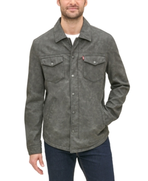 Levi's Men's Faux Leather Shirt Jacket