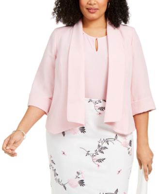 Kasper - Plus Size Open-Front Jacket