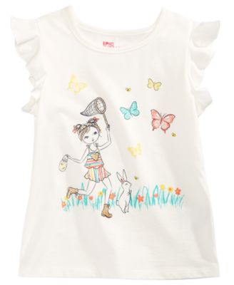 Epic Threads - Little Girls Butterfly Catcher T-Shirt