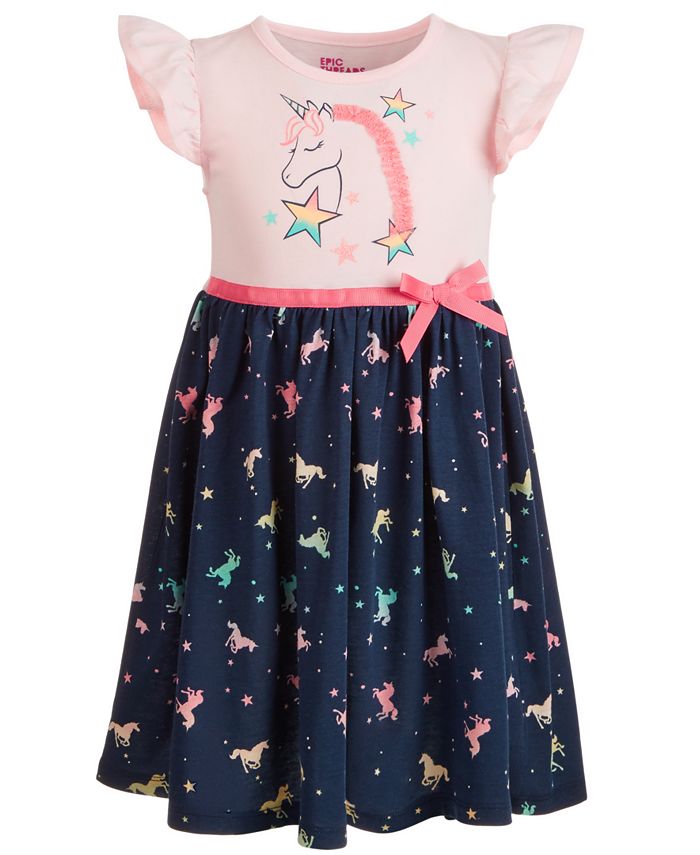 Epic Threads Little Girls Unicorn Dress, Created for Macy's - Macy's
