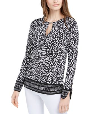 macys michael kors petite tops