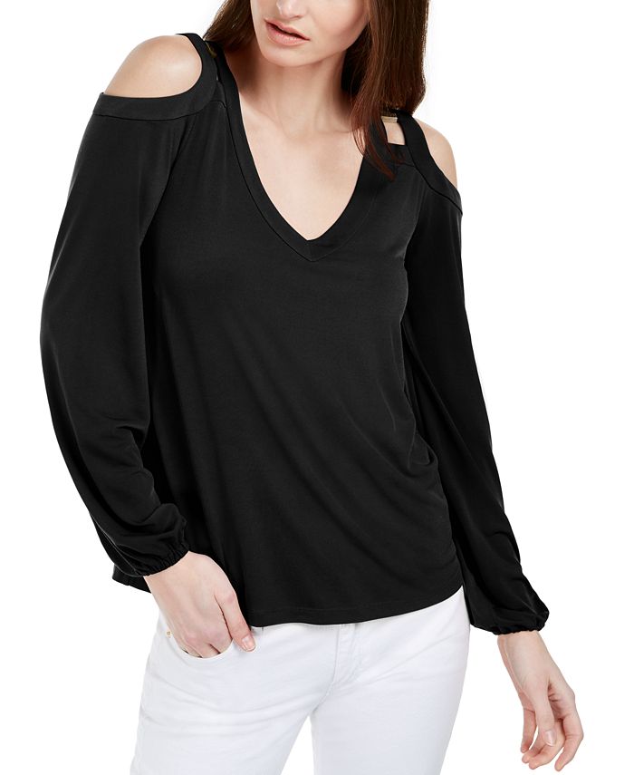 michael kors open shoulder top
