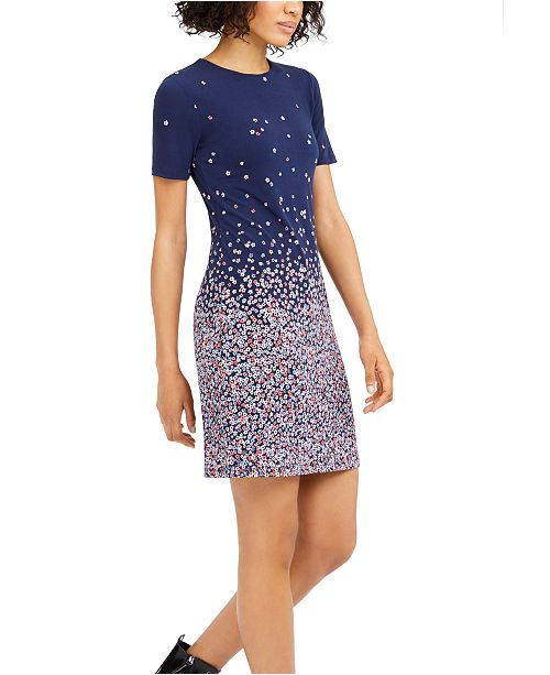 Michael Kors Ombre Bloom Dress Reviews Women Macy S