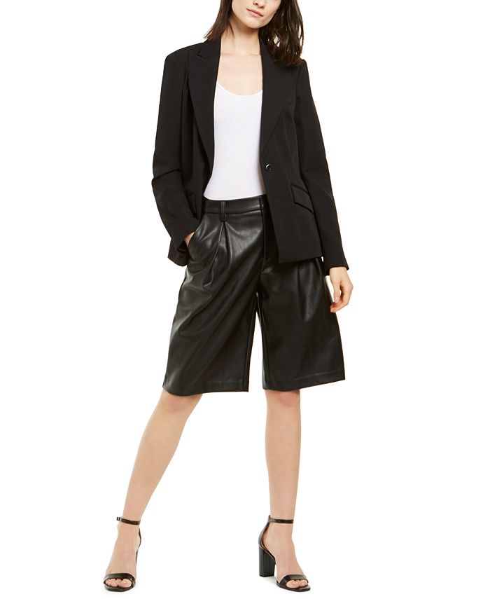 INC International Concepts INC FauxLeather Gaucho Shorts, Created for