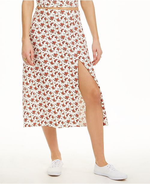 Danielle Bernstein Floral Slip Midi Skirt Created For Macy S