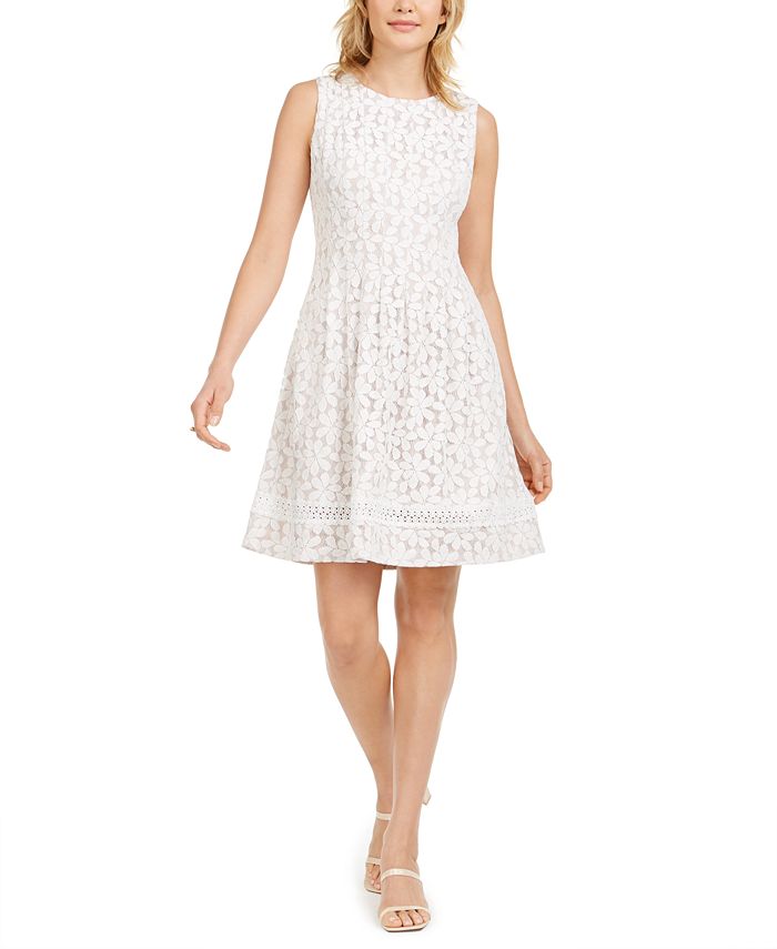Jessica Howard Lace Fit & Flare Dress - Macy's