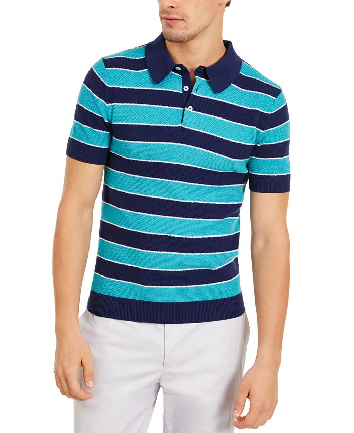 Paisley & Gray Men's SlimFit Wide Stripe Polo Shirt Macy's