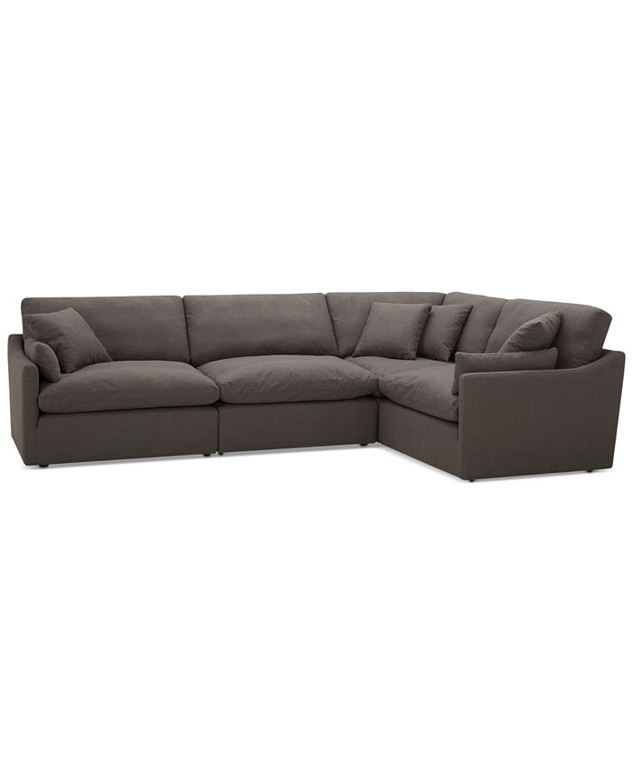 Furniture CLOSEOUT! Joud 4Pc. Fabric "L" Shaped Modular Sofa, Created for Macy's & Reviews