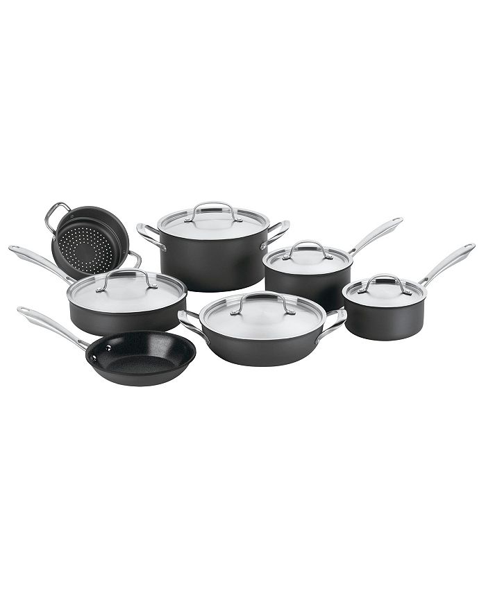 Cuisinart Hard Anodized 9-Piece Cookware Set in Black and Stainless Steel