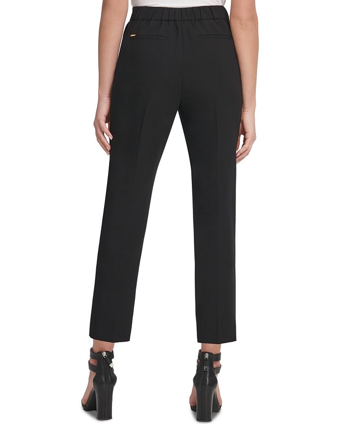 DKNY Petite Slim-Straight Pull-On Dress Pants - Macy's