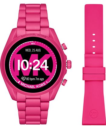 Michael kors access unisex 45mm discount silvertone bradshaw touchscreen smart watch