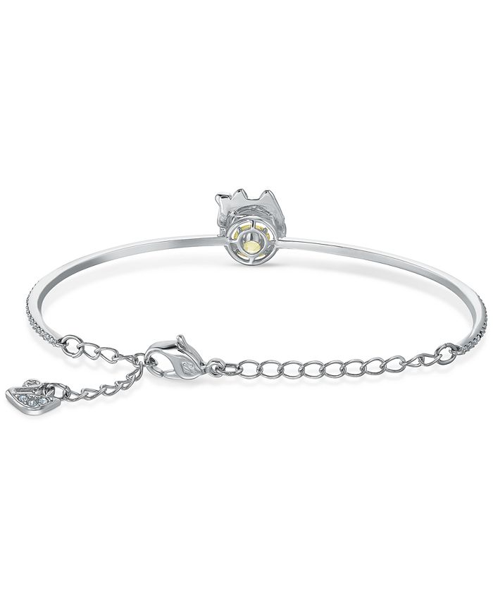 Swarovski SilverTone Crystal Lucky Cat Bangle Bracelet Macy's