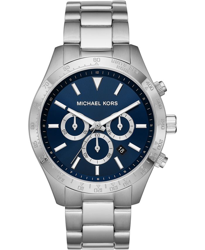 Michael Kors Men's Chronograph Layton Stainless Steel Bracelet Watch ...