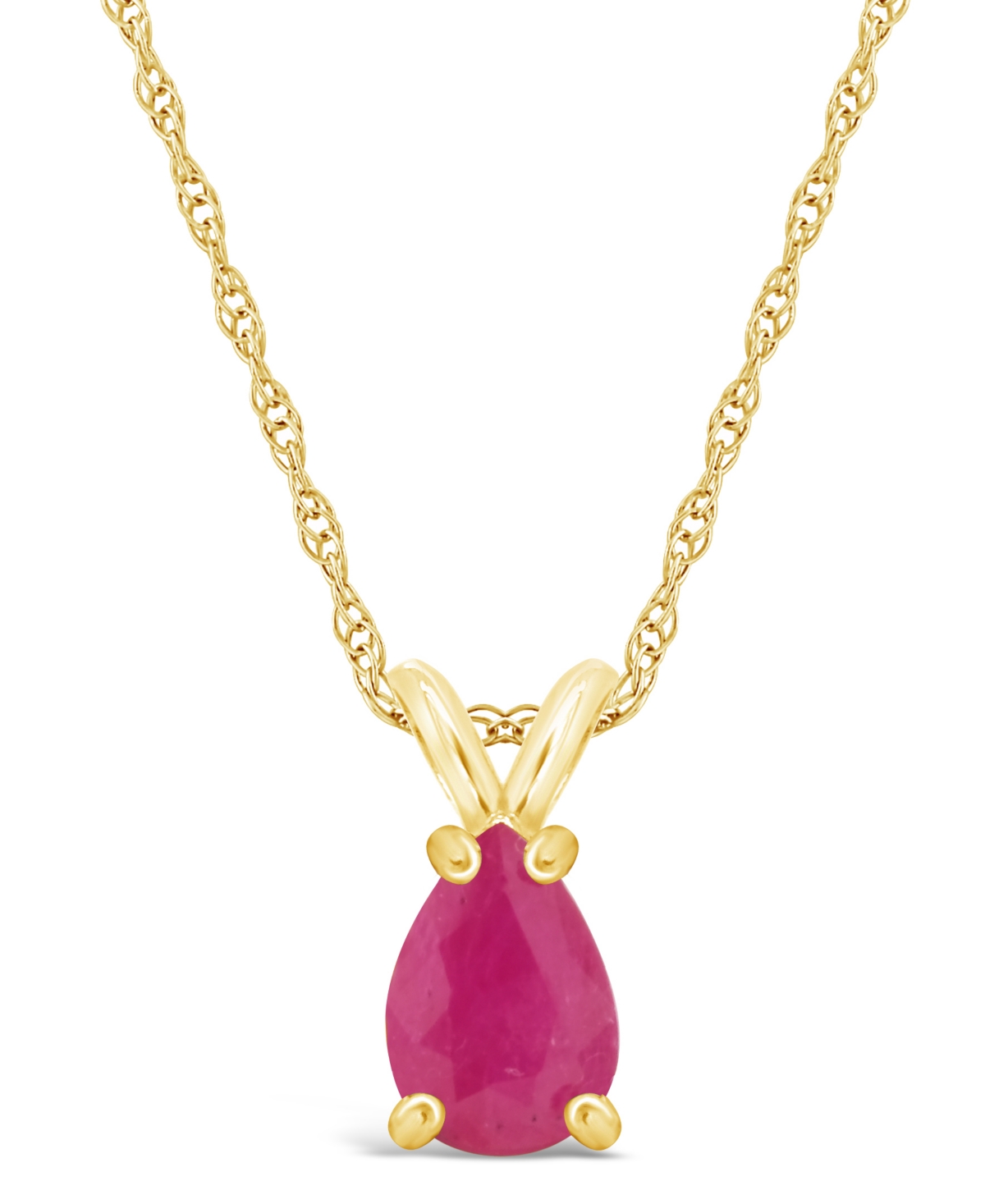 Emerald (3/4 ct. t.w.) Pendant Necklace in 14k Yellow Gold (Also & Sapphire) - Ruby