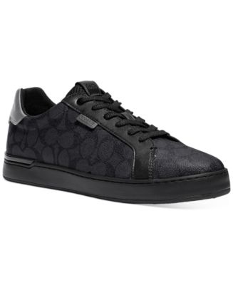 Coach Shoes Womens 9.5 B Barrett Signature Sneakers Black Canvas Low Top  Casual