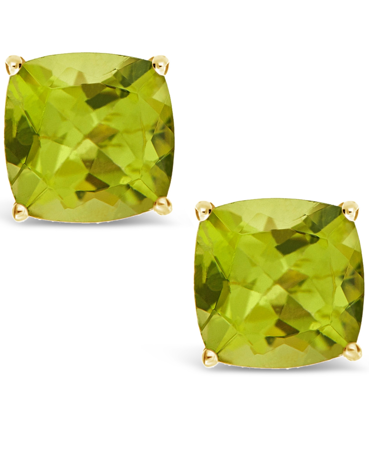 Garnet (3 ct. t.w.) Stud Earrings in 14K Yellow Gold. Also Available  Amethyst and Citrine - Peridot