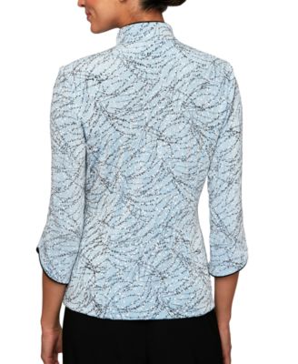 Printed Jacket and Top Set, Regular & Petite Sizes