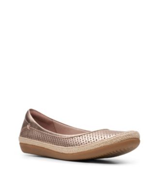 clarks gold flats