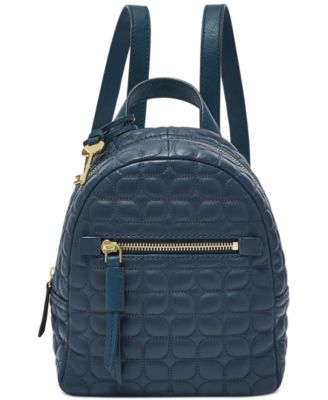 leather quilted backpack