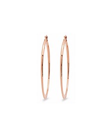 18K Micron Rose Gold Plated Stainless Steel Hoop Earrings