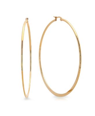 18K Gold Plated Stainless Steel Hoop Earrings