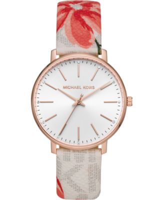 michael kors watch with flowers